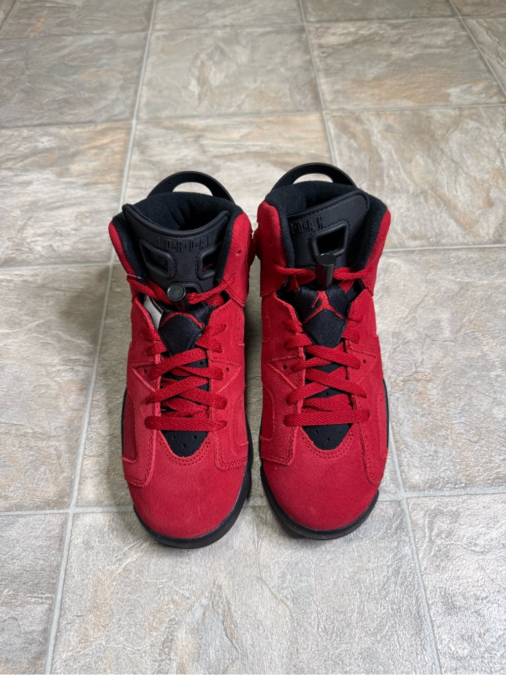Air Jordan 6 Retro Toro Bravo GS Boys Shoe Size 4.5Y Red 384665-600 NWT